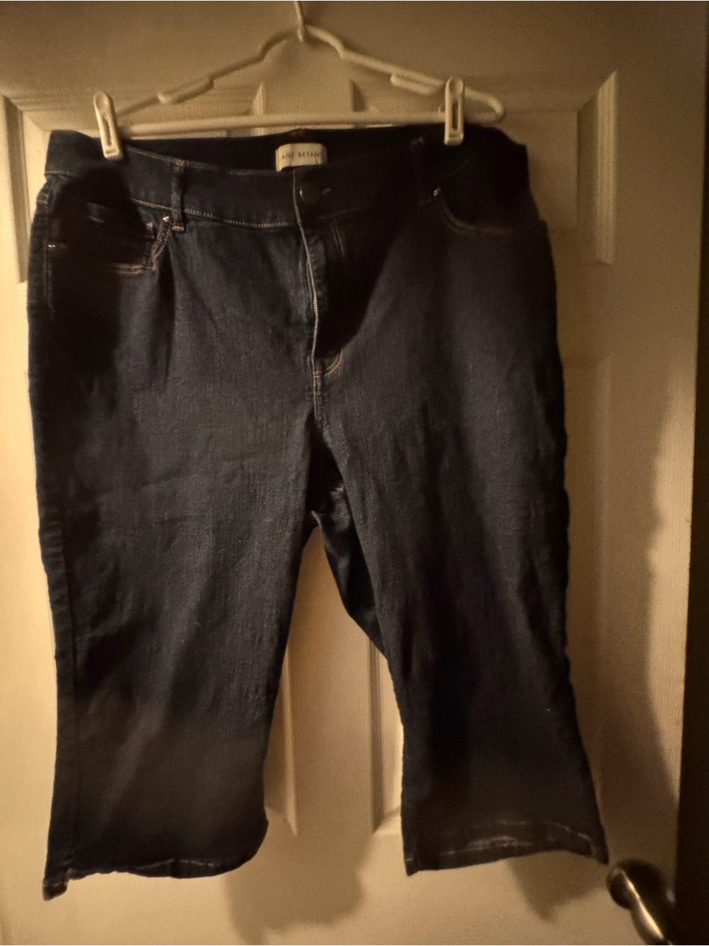 Lane Bryant Dark Blue Cropped Denim Jeans